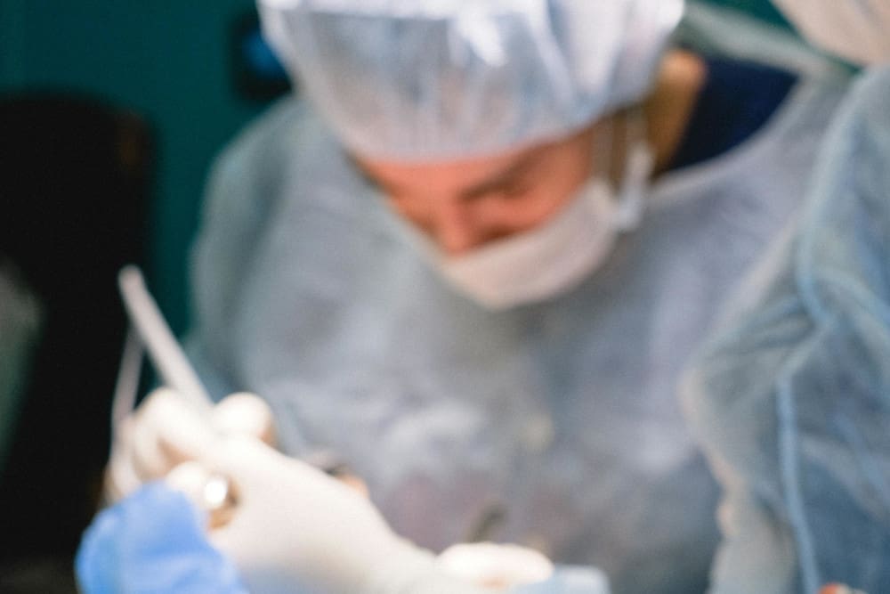 surgeon with scalpel